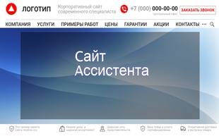 Пример макета по разработке сайта для ассистента