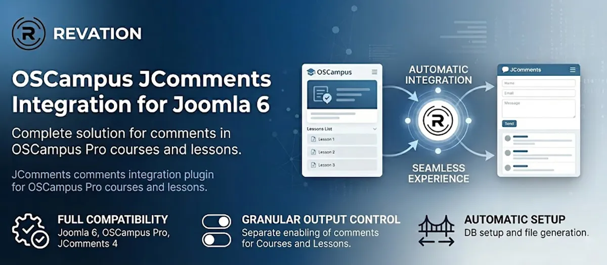 Плагин комментариев JComments для OSCampus - описание на английском языке